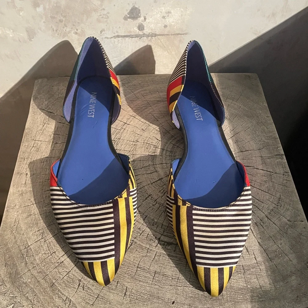 Nine West Multicolor Striped Flats - Picture 3 of 7